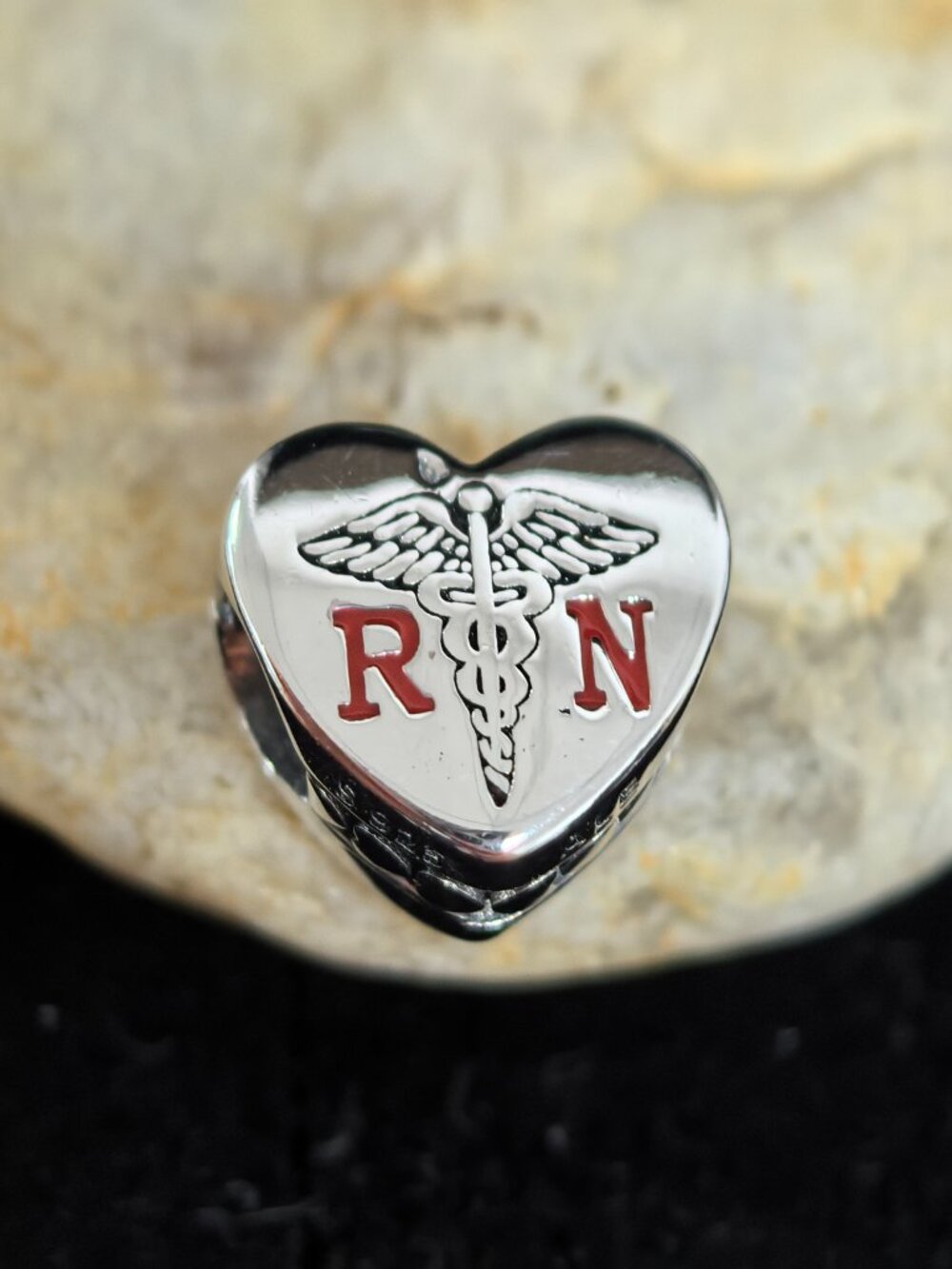 Pandora RN Registered Nurse Exclusive Heart Charm Pendant, S925 Silver (Women's)